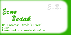 erno medak business card